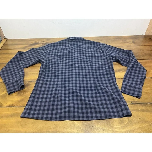 Mizzen+Main Shirt Men Size Small Trim Fit Black Plaid Classic Core Button Down - Picture 7 of 7
